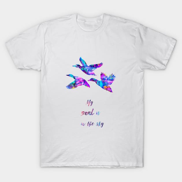 Flying ducks T-Shirt by RosaliArt